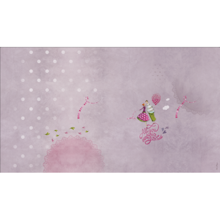 TISSU AU METRE ALL YOU NEED IS LOVE