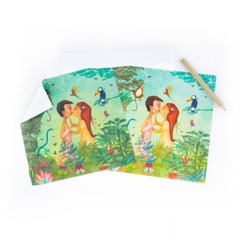 CARTE ET MICROFIBRE ILLUSTREE EVE