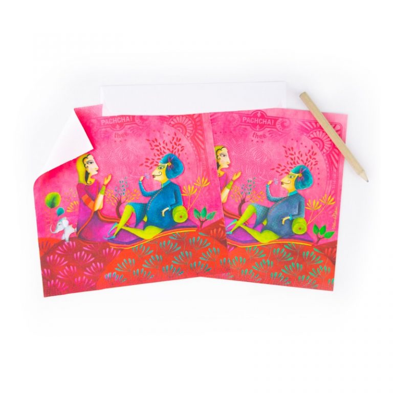 CARTE ET MICROFIBRE ILLUSTREE INDIA