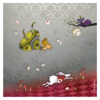 CARTE ET MICROFIBRE ILLUSTREE ALICE