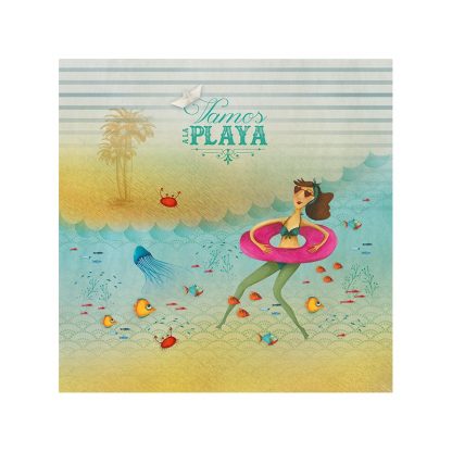 CARTE ET MICROFIBRE ILLUSTREE PLAYA