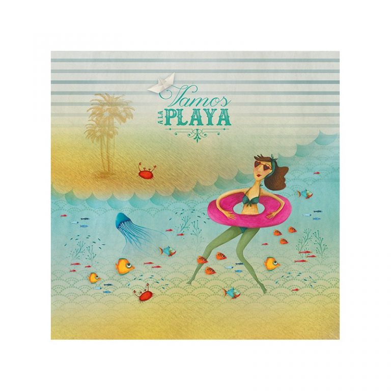 CARTE ET MICROFIBRE ILLUSTREE PLAYA