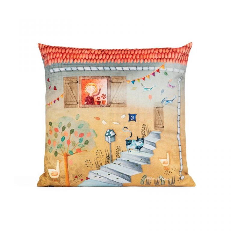 Coussin maison 40x40cm