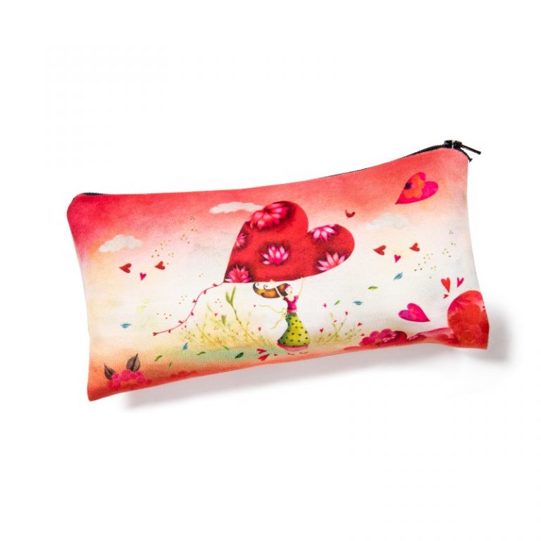 Trousse d'écolière cœur fabriquée en France