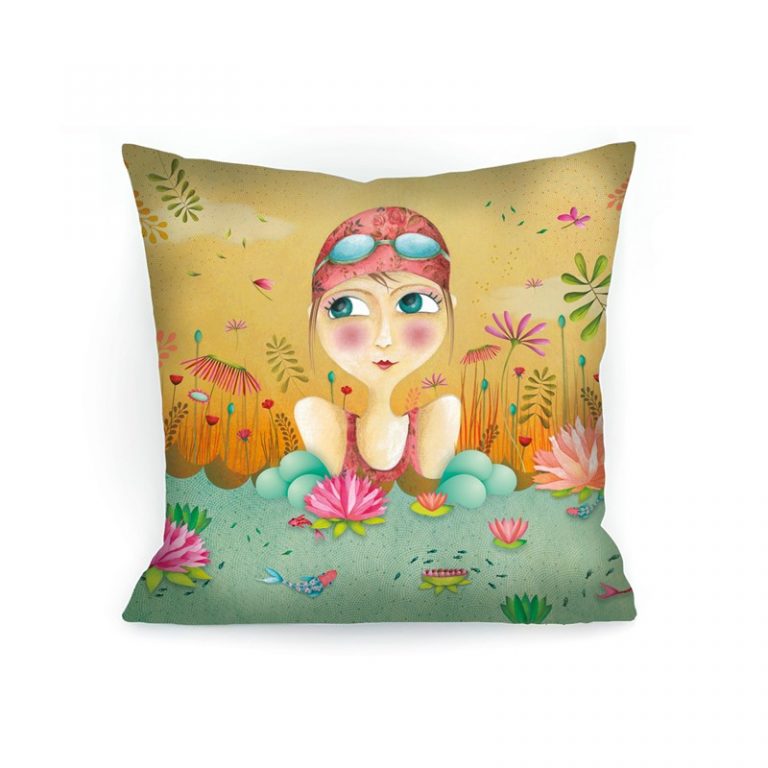Coussin nénuphar 40x40cm