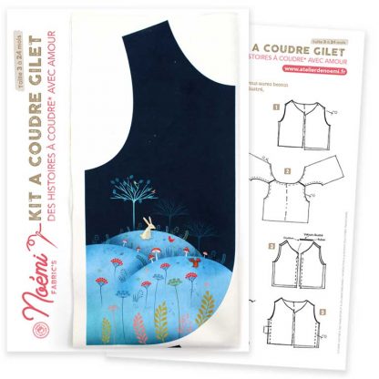 kit à coudre gilet Forêt