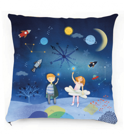 Kit à coudre coussin illustré ESPACE