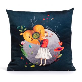 Coussin musicienne 40x40cm