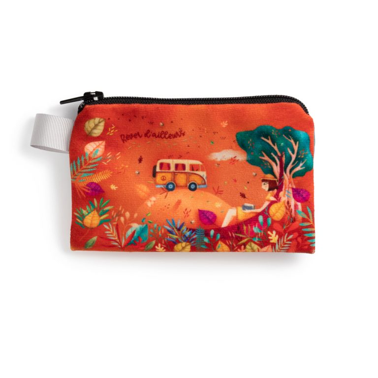 Porte monnaie roadtrip avec un van coloré