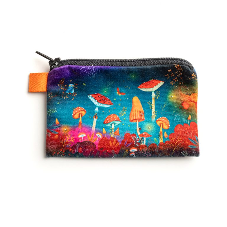 Porte monnaie motifs champignons