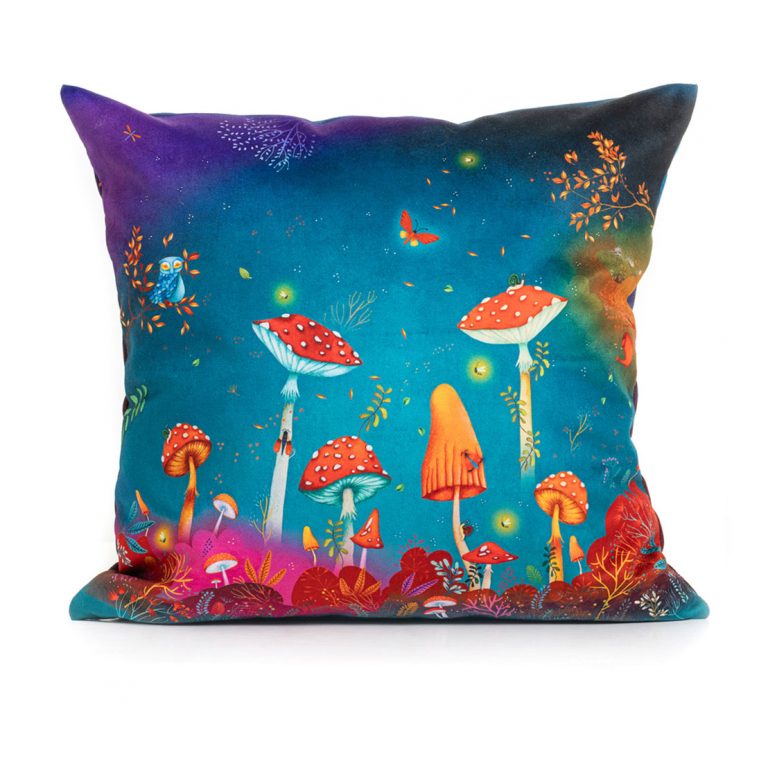 Coussin Champignons Coussin motifs champignons