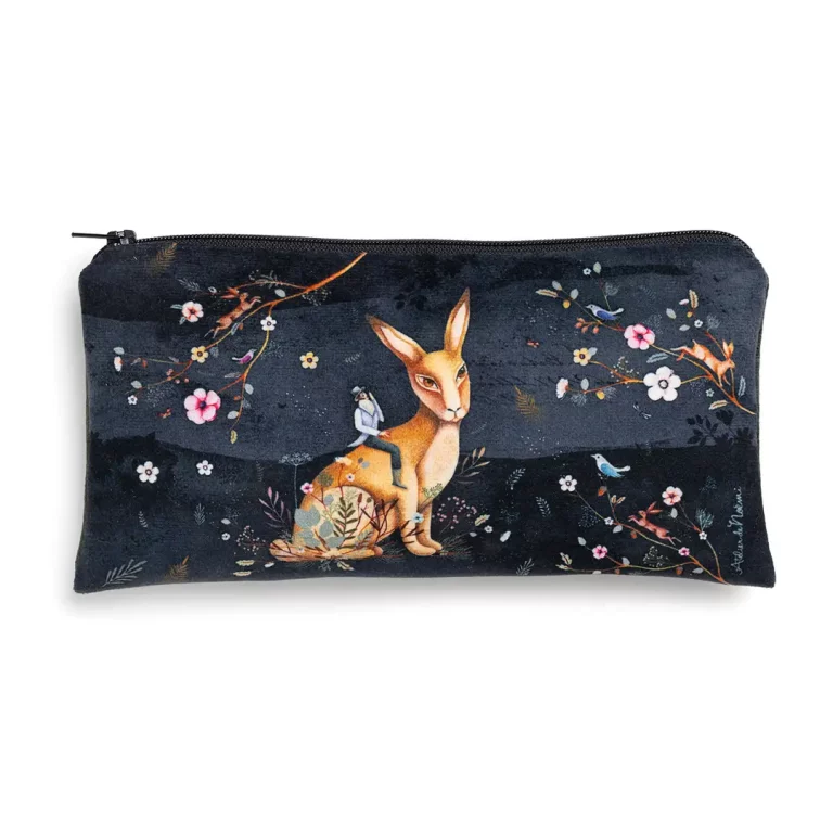 Trousse d'écolière lapin fabriquée en France