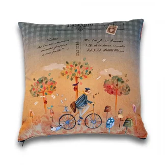 Kit à coudre coussin illustré Facteur